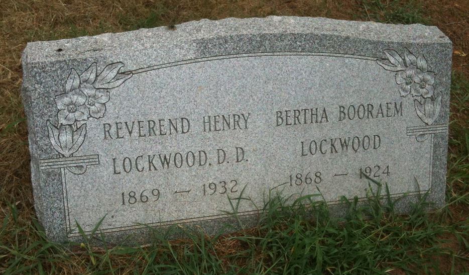 Henry Lockwood and wife, gravestone. Found in the Cedar Hill Cemetery.