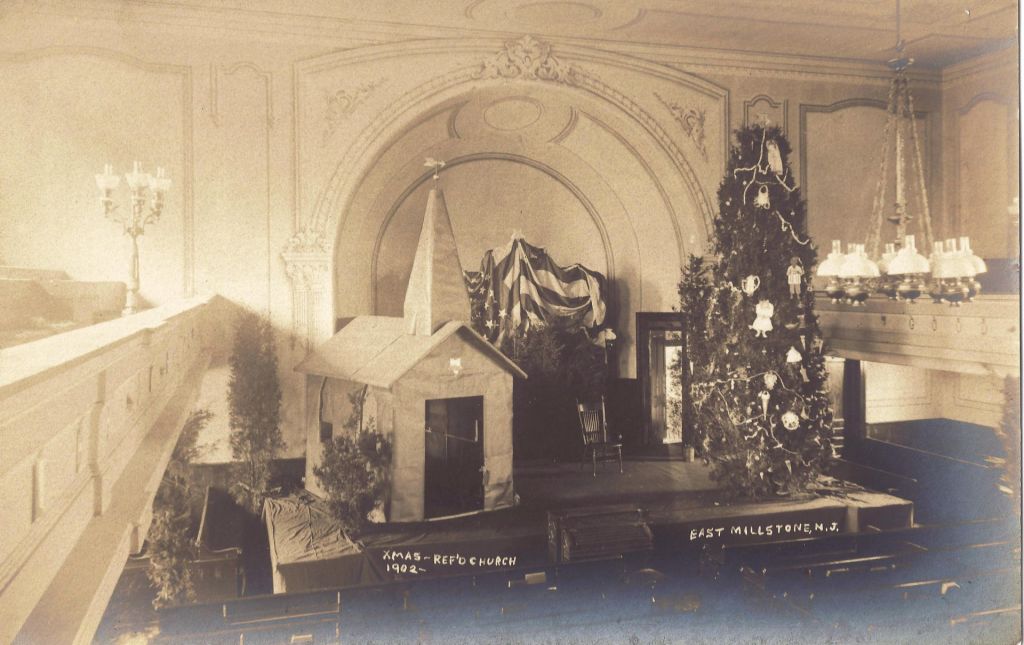 Interior of the church during a Christmas Play, circa 1902. (Bigger is better?!)