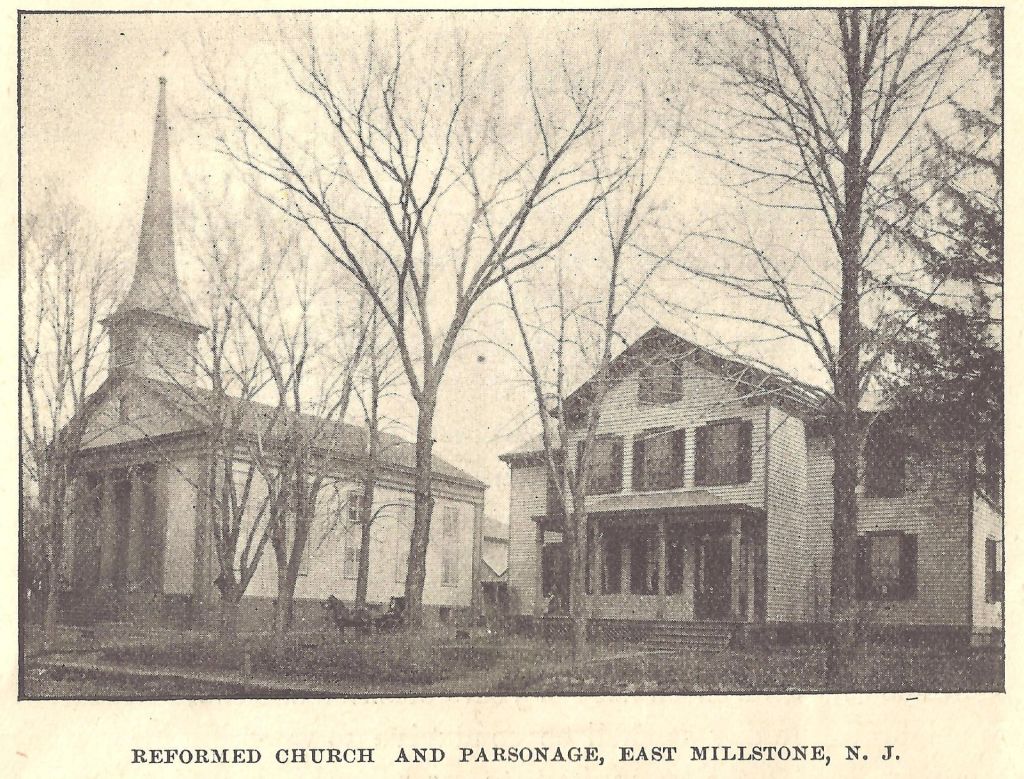 Undated photo of the church and parsonage from a newspaper clipping. Note that the parsonage used to be on the other side of the church. Also...who's parked in our handicapped spots?